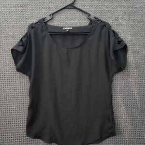 Express Black Short Sleeve Blouse Women's SP